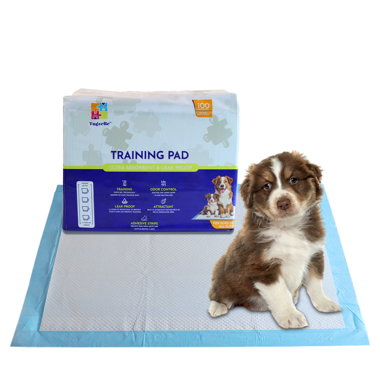 100 Count Ultra Absorbent Puppy Pet Training Pads 23” x 23”