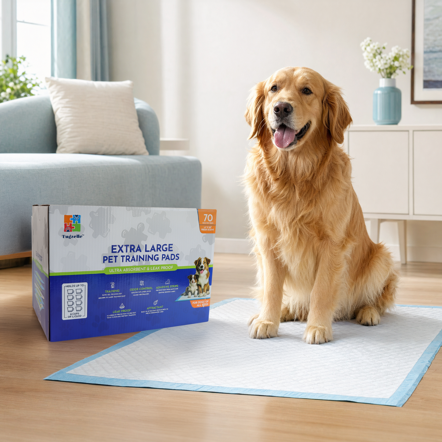 70 Count Extra Large Premium Pet Dog Training Pads 34” x 28”