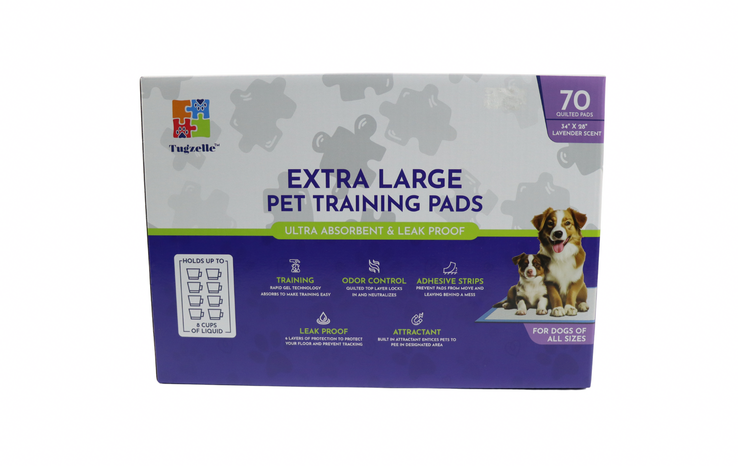 XL Lavender Dog Training Pads – Ultra Absorbent, Leak-Proof, 70 Count
